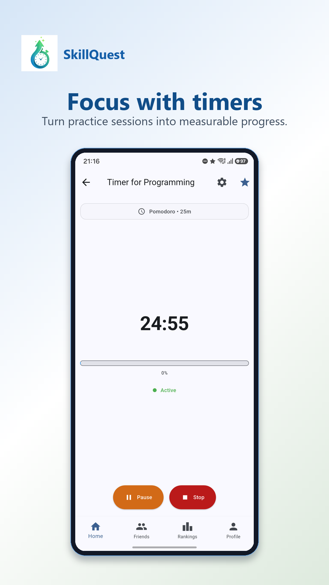 Focus with timers